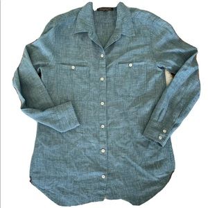 Tommy Bahama linen long sleeve button down top XS